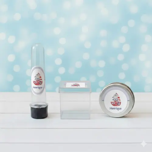 Kit Personalizado Latinha, Tubete, Caixinha Urso Marinheiro