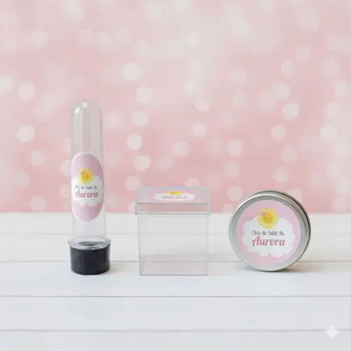 Kit Personalizado Latinha, Tubete, Caixinha Raio de Sol
