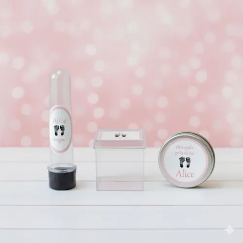 Kit Personalizado Latinha, Tubete, Caixinha Maternidade