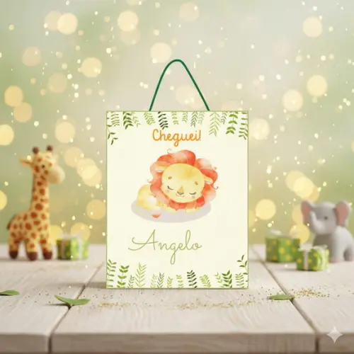 Sacolinha Personalizada Leãozinho - Tam P - Lembrancinha
