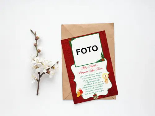 Cartão Digital Personalizado Natal com Foto