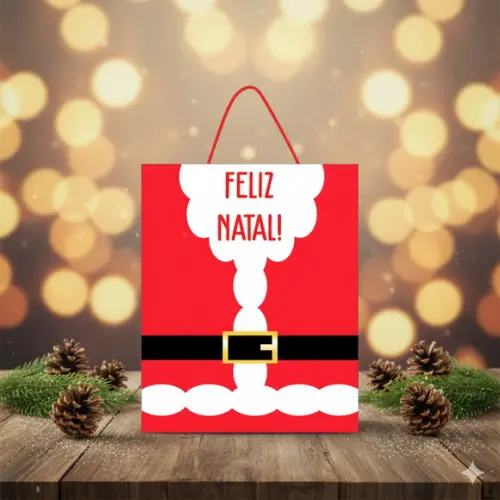 Sacolinha Personalizada Papai Noel - Lembrancinha - Tam P