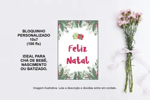 Bloquinho Personalizado Natal (10 Unidades)