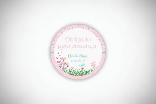Tag Personalizada Chá de Bebê Jardim Encantado