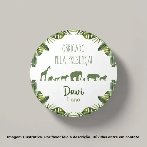Tag Personalizada Safari Minimalista