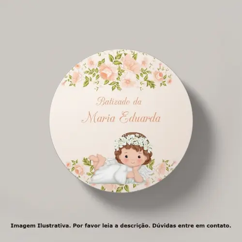 Tag Personalizada Batizado Anjinha
