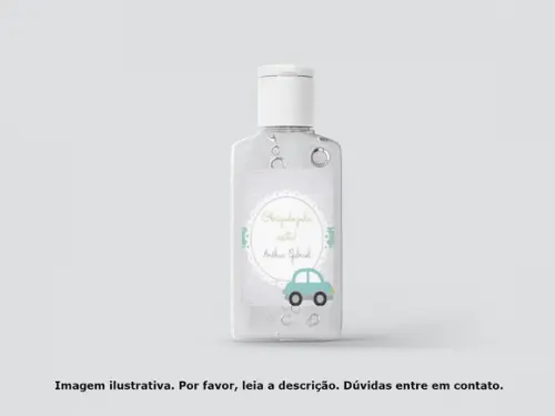 Adesivo Personalizado Frasco Álcool Gel Carrinho