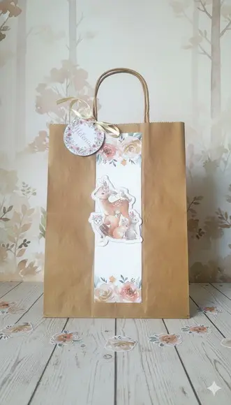 Sacolinha Kraft Personalizada Bosque (10 Unidades)