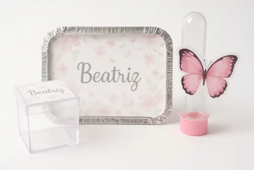 Kit Lembrancinha Personalizada Borboleta - 30 Itens
