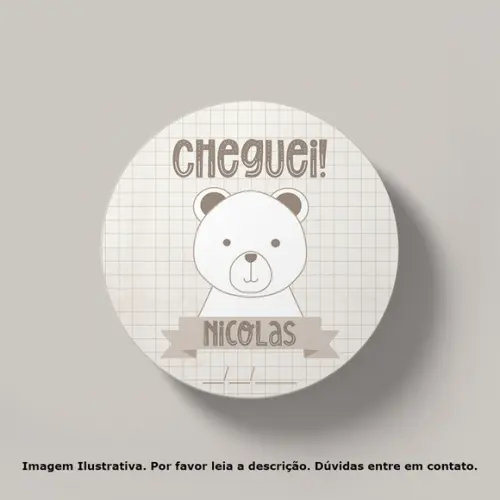 Tag Personalizada Ursinho Escandinavo