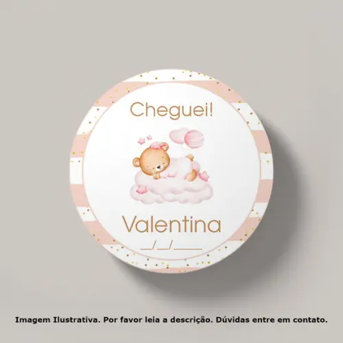 Tag Personalizada Maternidade Ursinha Aquarela