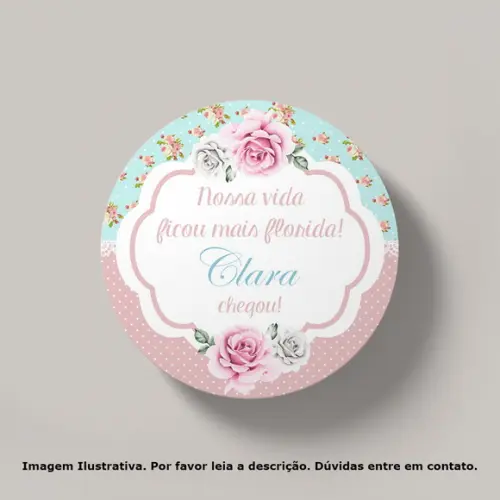 Tag Personalizada Maternidade Jardim Floral