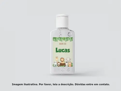 Etiqueta Personalizada Álcool Gel Safari Baby