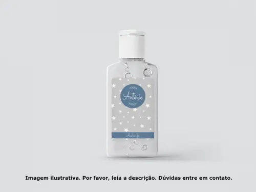 Adesivo Personalizado Frasco Álcool Estrelinhas