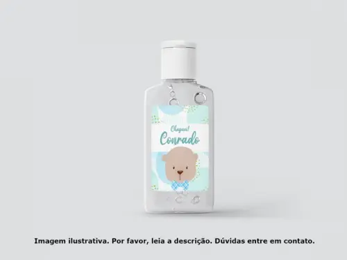 Rótulo Personalizado Frasco Ursinho Azul Bebê