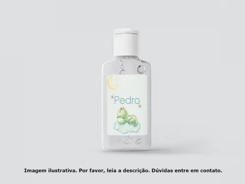 Rótulo Personalizado Frasco Álcool Gel Dino Baby