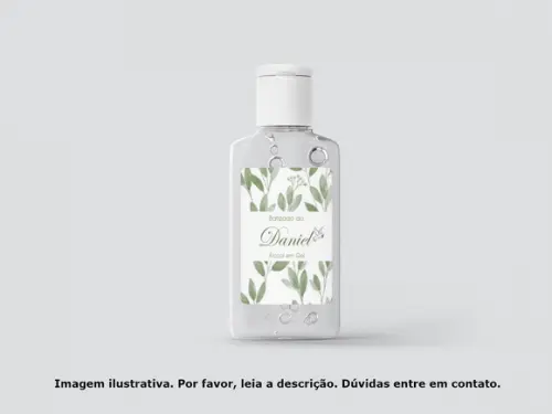 Adesivo Personalizado Frasco Batizado Folhagem