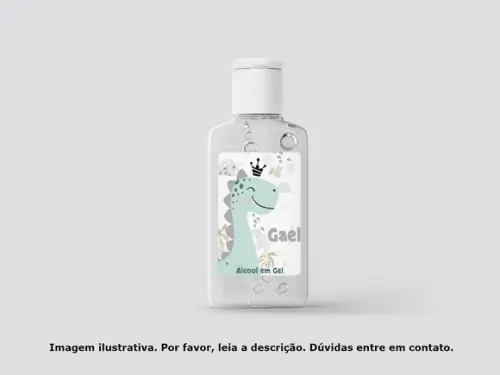 Rótulo Personalizado Frasco Álcool Gel Dinossauro