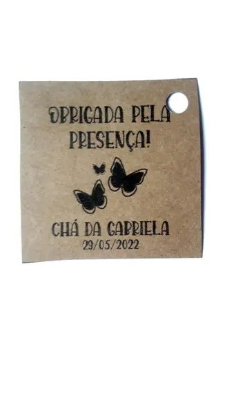 Tag Kraft Borboletas (30 Unidades)