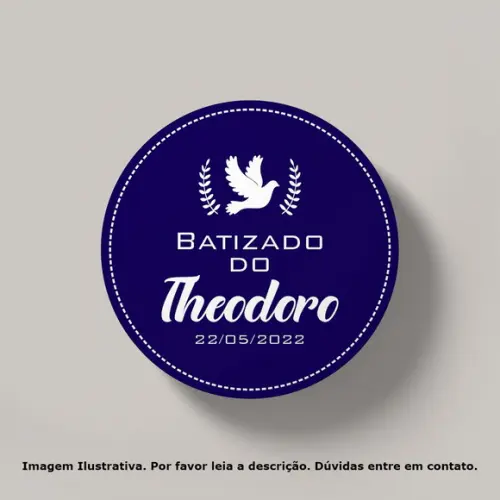 Tag Personalizada Batizado Azul
