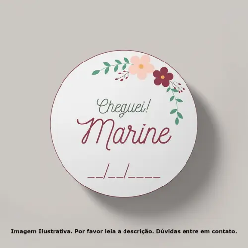 Tag Personalizada Cheguei (30 Unidades)