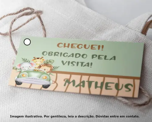 Tag Personalizada Maternidade Safari