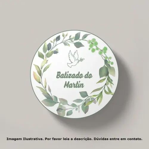 Tag Personalizada Batizado Verde