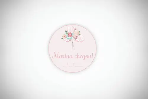 Tag Personalizada Balão Floral