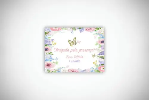 Tag Personalizada Jardim das Borboletas