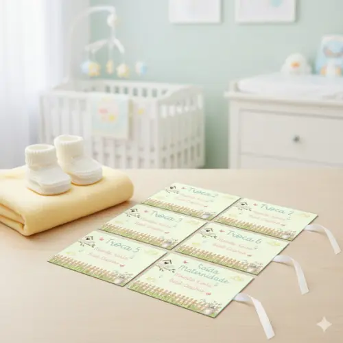 Kit Tag Troca Maternidade Personalizado Jardim