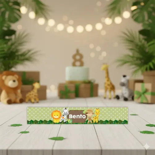 Adesivo Personalizado Lápis Maternidade Safari