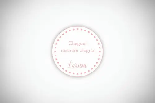 Tag Personalizada Maternidade Coração