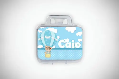 Adesivo Personalizado Maletinha Ursinho Baloeiro