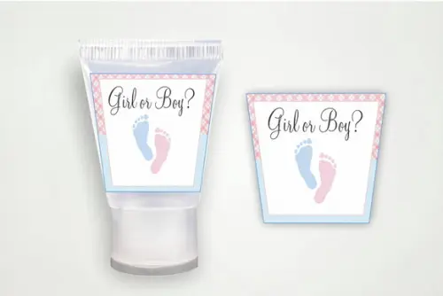Adesivo Personalizado Álcool Gel Chá Revelação