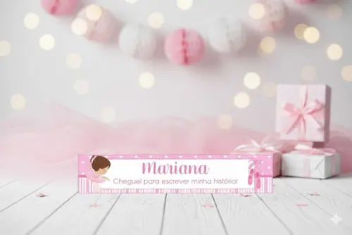 Adesivo Personalizado Lápis Maternidade Bailarina
