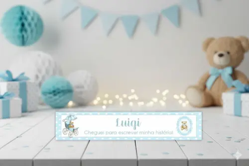 Adesivo Personalizado Lápis Maternidade Ursinho