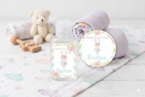 Etiqueta Personalizada Álcool Gel Metoo Doll e Tag
