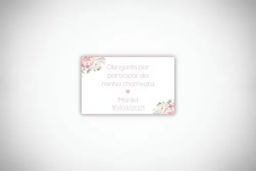 Tag Agradecimento Floral Personalizada