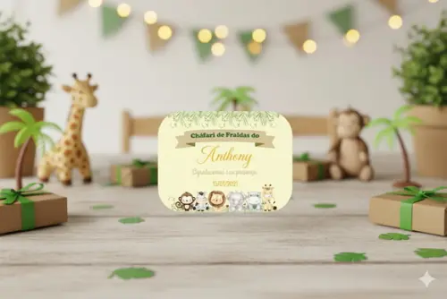 Adesivo Personalizado Marmitinha Safari Aquarela