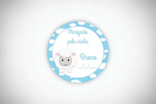 Tag Personalizada Ovelhinha Azul