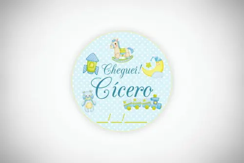 Tag Personalizada Cheguei Menino