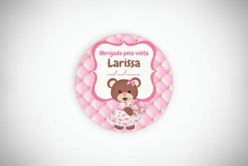 Tag Lembrancinha Personalizada Ursinha