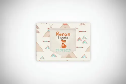 Tag Agradecimento Raposa Personalizada