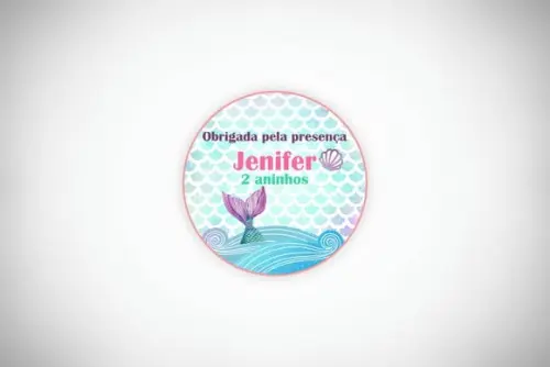 Tag Personalizada Agradecimento Sereia
