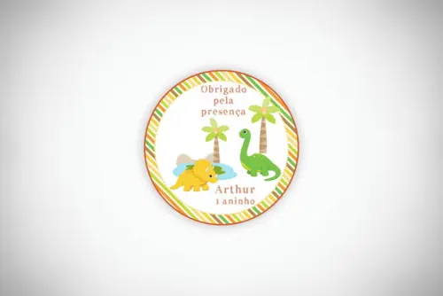 Tag Personalizada Dinossauro Baby