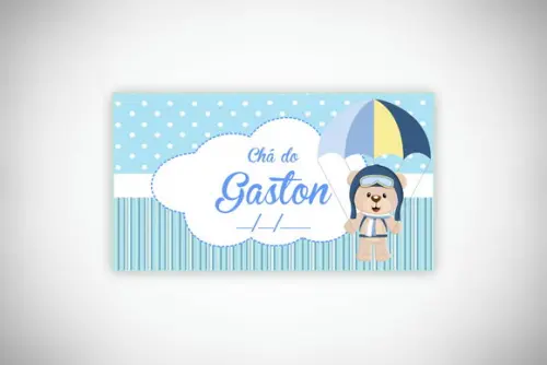 Tag Personalizada Ursinho Aviador