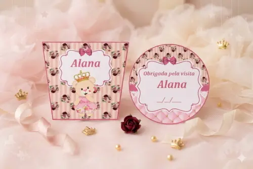 Rótulo Personalizado Álcool Gel Floral Rosa e Tag