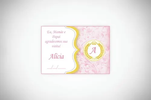 Tag Personalizada Maternidade Inicial do Nome