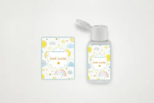 Rótulo Personalizado Álcool Gel Maternidade Menino