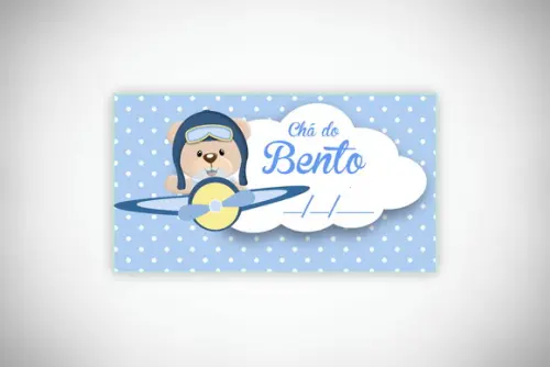 Tag Personalizada Ursinho Aviador